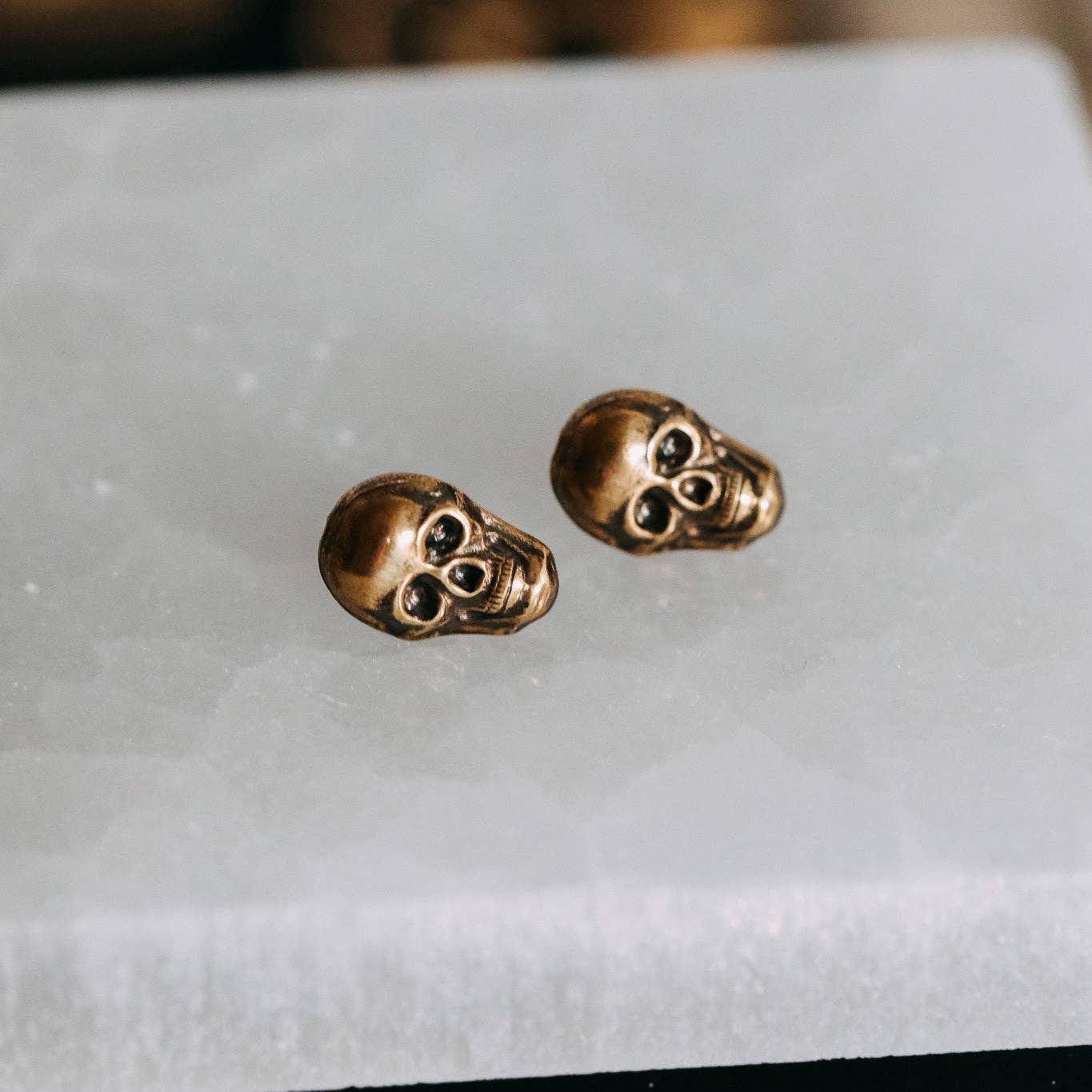 Skull Stud Earrings: Halloween Chic